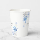 Gobelets En Papier Baby shower d'hiver de Flèches d'aquarelle simple (Gauche)