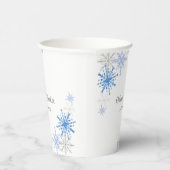 Gobelets En Papier Baby shower d'hiver de Flèches d'aquarelle simple (Droite)