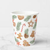 Gobelets En Papier Baby shower d'hiver de Noël Cookie (Recto)