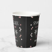 Gobelets En Papier Baby shower d'hiver des petites filles de flocon d (Droite)