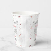 Gobelets En Papier Baby shower d'hiver des petites filles de flocon d (Droite)