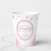 Gobelets En Papier Baby shower d'hiver Little Snowflake (Recto)