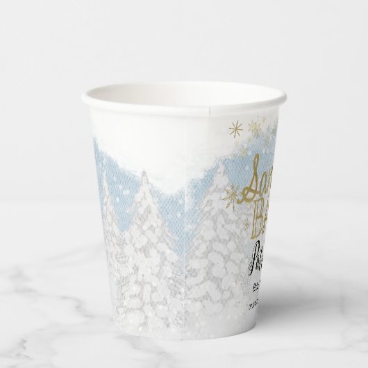 Gobelets En Papier Baby shower d'hiver père Noël Baby Christmas (Droite)