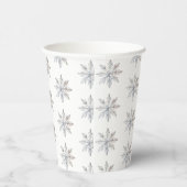 Gobelets En Papier Baby shower d'hiver Snowflake (Droite)