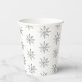 Gobelets En Papier Baby shower d'hiver Snowflake (Recto)