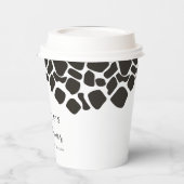 Gobelets En Papier BABY SHOWER d'impression de vache moderne BRYNDLE (Gauche)