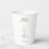 Gobelets En Papier Baby shower d'oie (Verso)