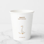 Gobelets En Papier Baby shower d'oie (Recto)
