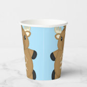 Gobelets En Papier Baby shower d'orignal Garçon bleu (Droite)