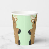 Gobelets En Papier Baby shower d'orignal vert (Droite)