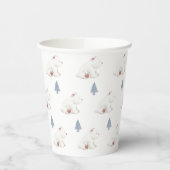 Gobelets En Papier Baby shower d'ours polaire hivernal neutre selon l (Gauche)