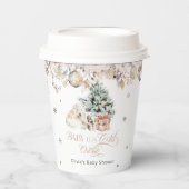 Gobelets En Papier Baby shower d'ours polaire mou d'hiver (Recto)