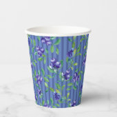 Gobelets En Papier Baby shower doux aux bleuets Berry (Recto)