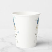 Gobelets En Papier Baby shower du loup arctique d'hiver (Droite)