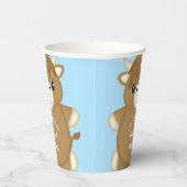 Gobelets En Papier Baby shower écossais de vache Highland Blue (Droite)