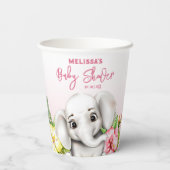 Gobelets En Papier Baby shower Elephant Safari (Verso)