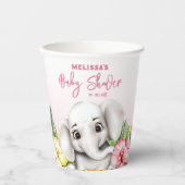 Gobelets En Papier Baby shower Elephant Safari (Recto)