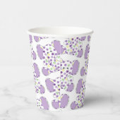 Gobelets En Papier Baby shower Eléphant Violet (Droite)