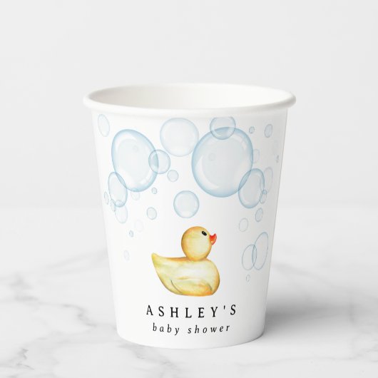Gobelets En Papier Baby shower en caoutchouc (Verso)