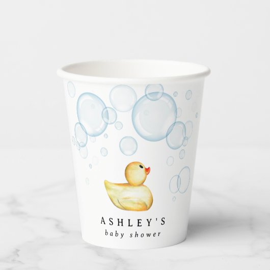 Gobelets En Papier Baby shower en caoutchouc (Recto)
