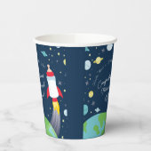 Gobelets En Papier Baby shower Espace Extérieur Bouteille Fusée Navir (Gauche)