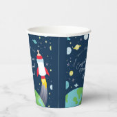 Gobelets En Papier Baby shower Espace Extérieur Bouteille Fusée Navir (Droite)