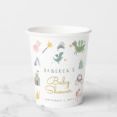 Gobelets En Papier Baby shower Fairytale Cute Dragon (Verso)