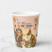 Gobelets En Papier Baby shower Fée d'automne enchanté sur mesure (Recto)