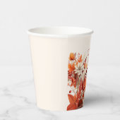 Gobelets En Papier baby shower feuille chic à fleurs (Droite)