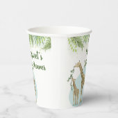 Gobelets En Papier Baby shower Feuille Safari Giraffe Green (Droite)