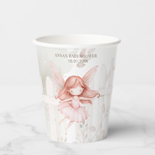 Gobelets En Papier Baby shower Fille Ginger Fairy (Recto)