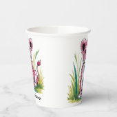 Gobelets En Papier Baby shower fille Lion rose (Gauche)