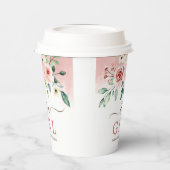 Gobelets En Papier Baby shower fille rose rose rose pâle (Gauche)