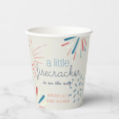 Gobelets En Papier Baby shower Firecracker 4 juillet Fireworks (Recto)
