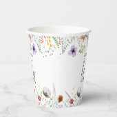 Gobelets En Papier Baby shower fleur sauvage (Droite)