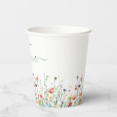 Gobelets En Papier Baby shower Fleur sauvage animé (Verso)