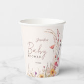Gobelets En Papier Baby shower fleur sauvage Boho (Verso)