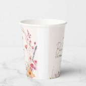 Gobelets En Papier Baby shower fleur sauvage Boho (Droite)