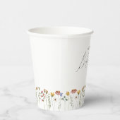 Gobelets En Papier Baby shower Fleur sauvage coloré (Droite)