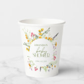 Gobelets En Papier Baby shower Fleur sauvage Décor vaisselle Cuvettes (Recto)