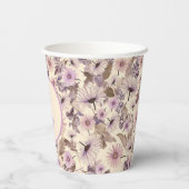 Gobelets En Papier Baby shower Fleur sauvage vintage (Verso)