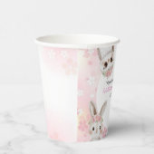 Gobelets En Papier Baby shower fleuri d'animaux mignons en bois (Droite)