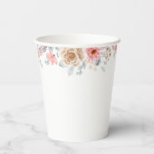 Gobelets En Papier Baby shower Floral Citrouille doux (Verso)