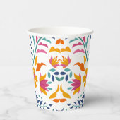 Gobelets En Papier Baby shower floral Fiesta coloré (Droite)