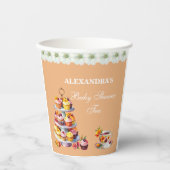Gobelets En Papier Baby shower Floral Tea Party (Recto)