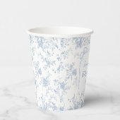 Gobelets En Papier Baby shower Floral Toile Bleue (Droite)