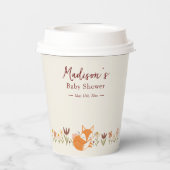 Gobelets En Papier Baby shower Fox mou (Verso)