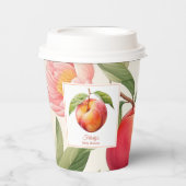 Gobelets En Papier Baby-Shower Fuzz pêche (Recto)