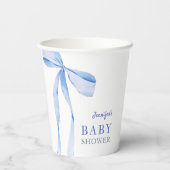 Gobelets En Papier Baby shower Garçon bleu (Verso)