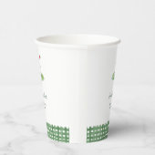 Gobelets En Papier Baby Shower Gingham Vert de Golf (Droite)